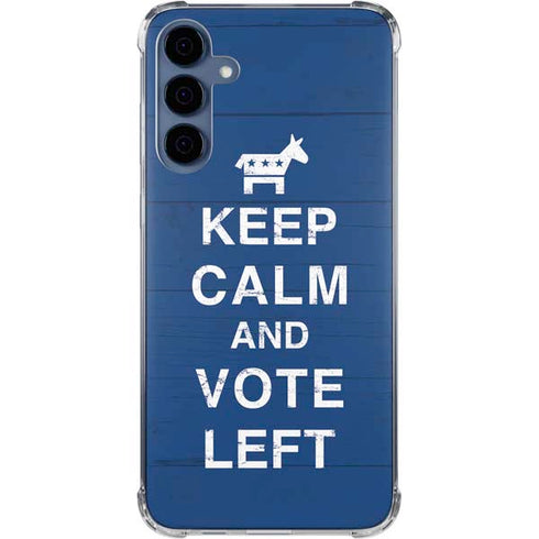 Keep Calm And Vote Left Galaxy A35 5G Clear Case